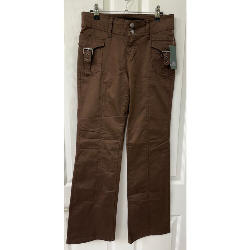 Wild Fable Women's Brown High-Rise Cargo Utility Pants Size Small flare NWT